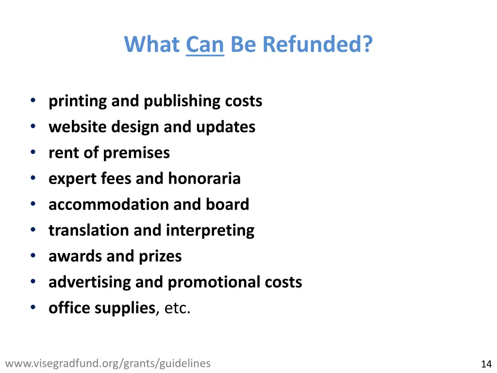 what can be refunded