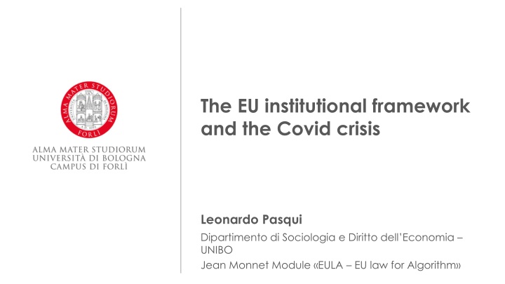 the eu institutional framework and the covid