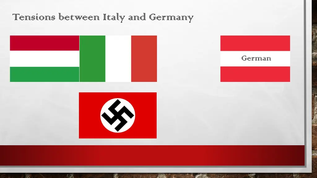 tensions between italy and germany