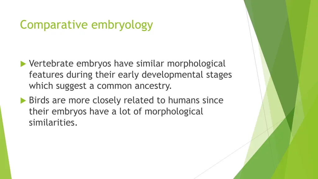 comparative embryology