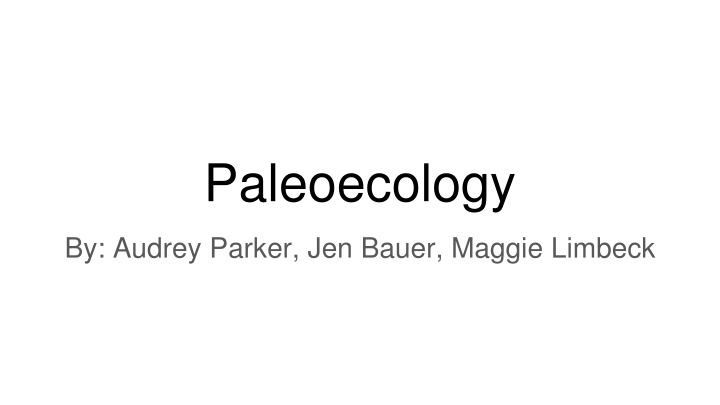 paleoecology