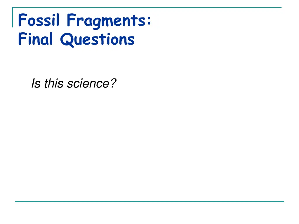 fossil fragments final questions 1