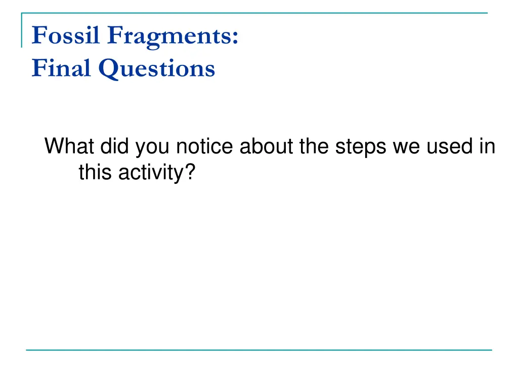 fossil fragments final questions 3