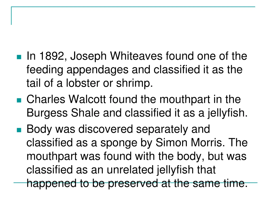 in 1892 joseph whiteaves found one of the feeding