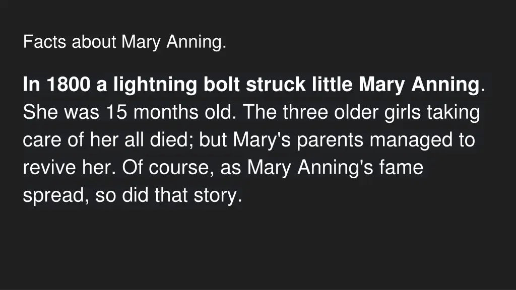 facts about mary anning