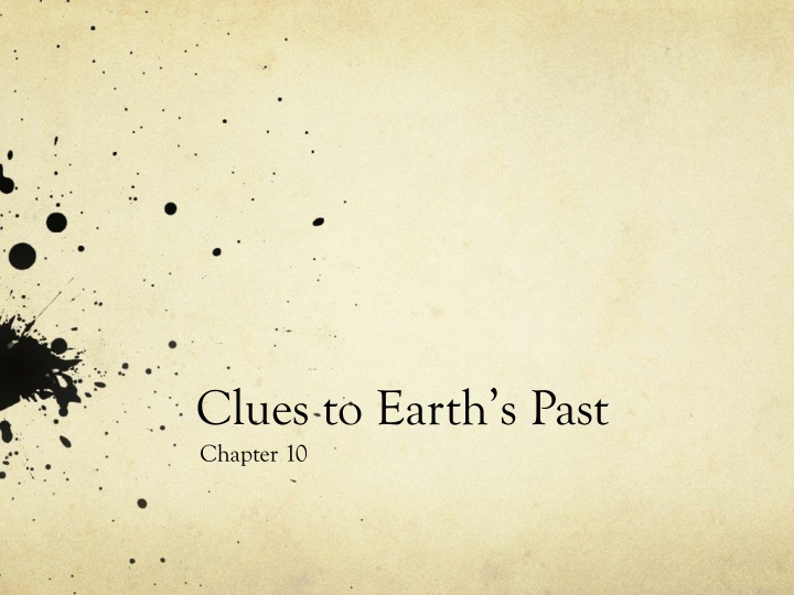 clues to earth s past chapter 10