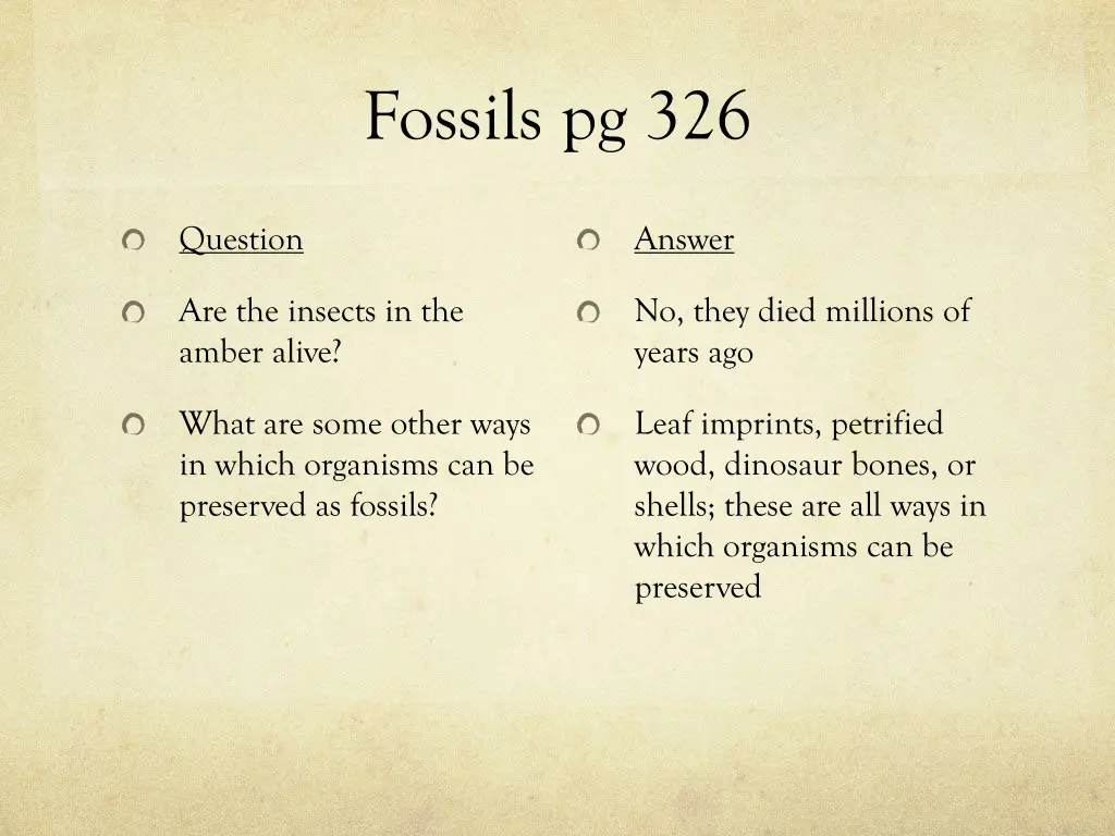 fossils pg 326