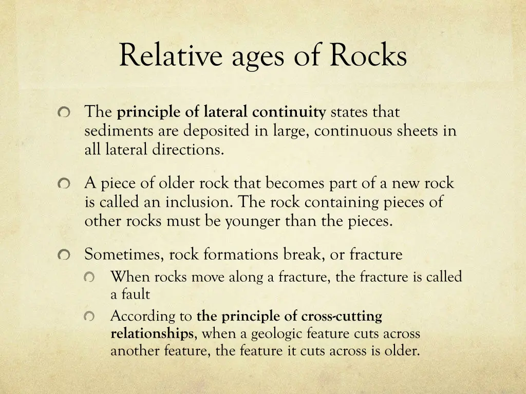 relative ages of rocks 1