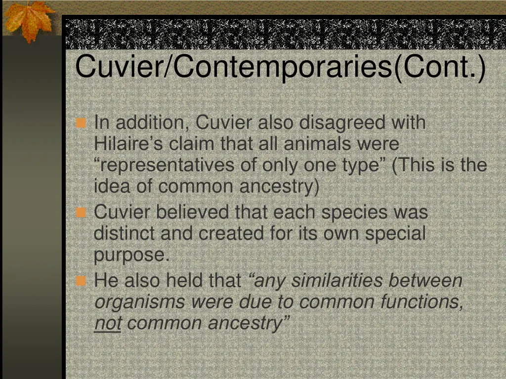 cuvier contemporaries cont