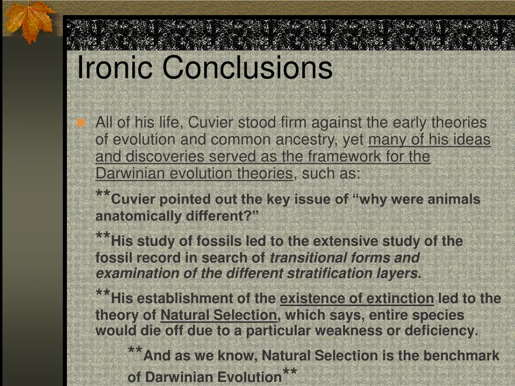 ironic conclusions