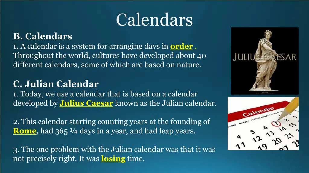 calendars