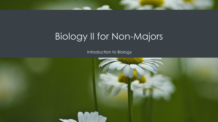 biology ii for non majors