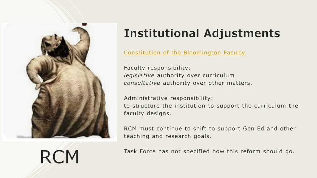 institutional adjustments