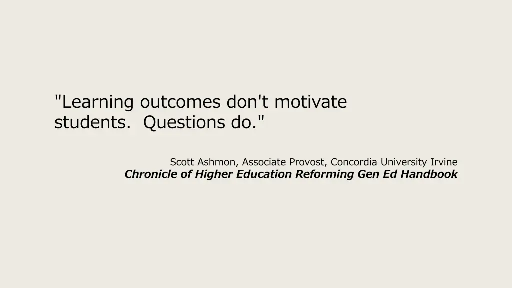 learning outcomes don t motivate students