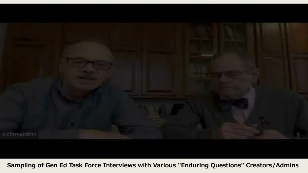 sampling of gen ed task force interviews with