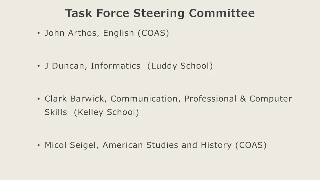 task force steering committee