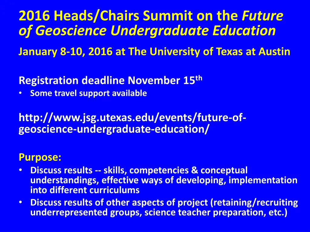 2016 heads chairs summit on the future