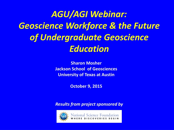 agu agi webinar geoscience workforce the future