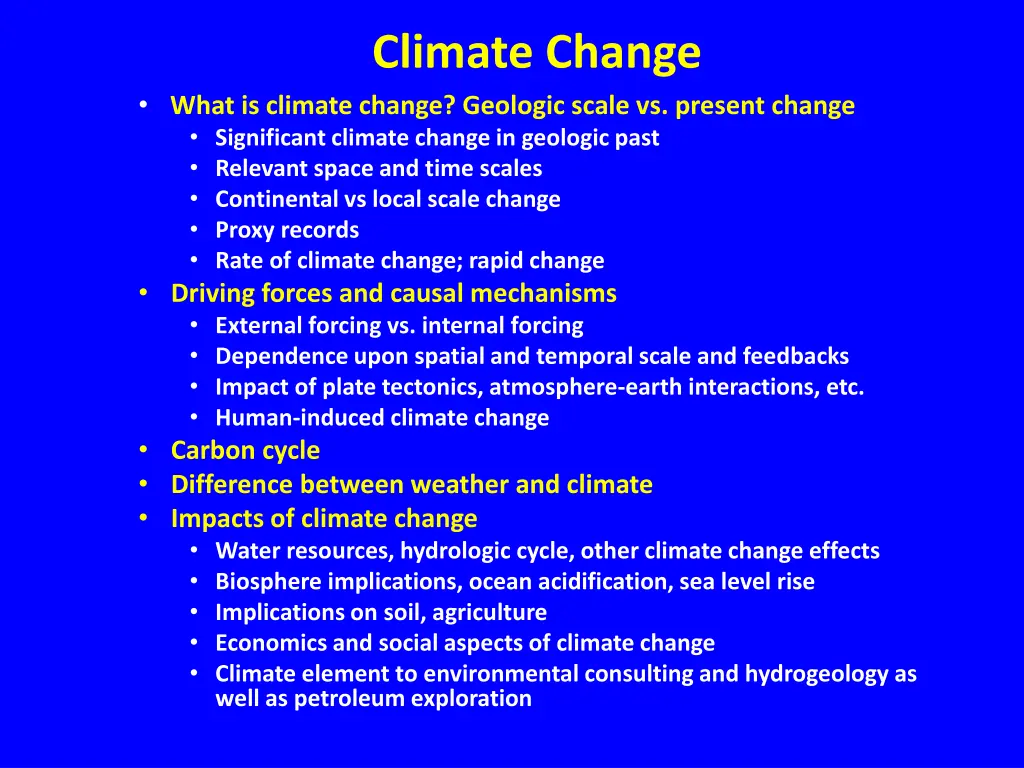 climate change