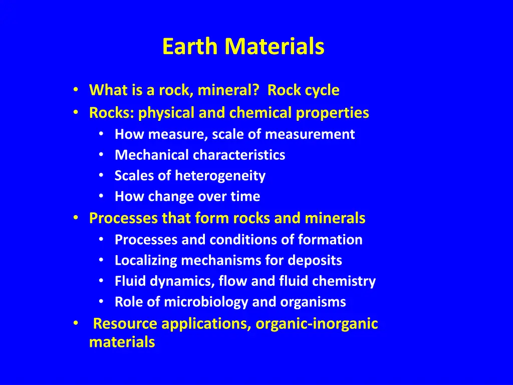 earth materials