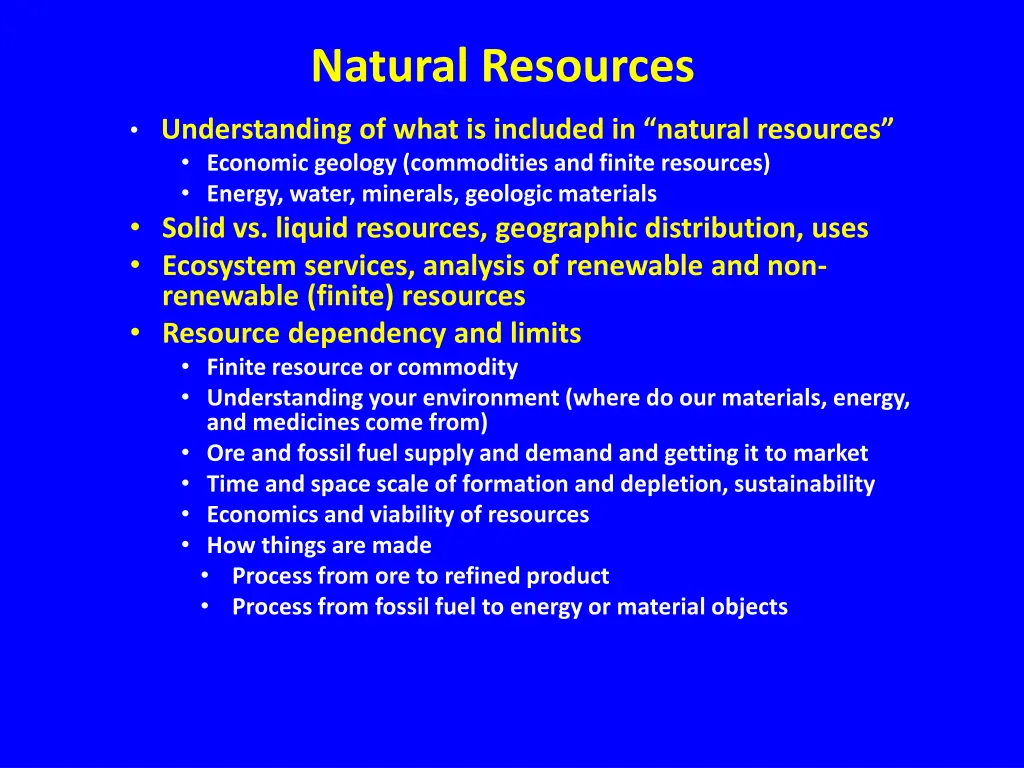 natural resources