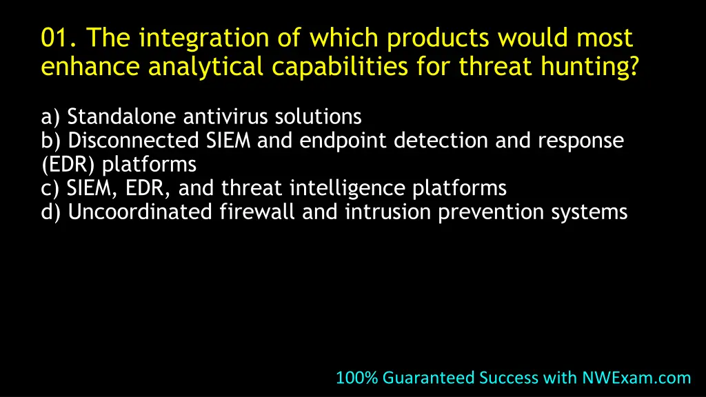 01 the integration of which products would most