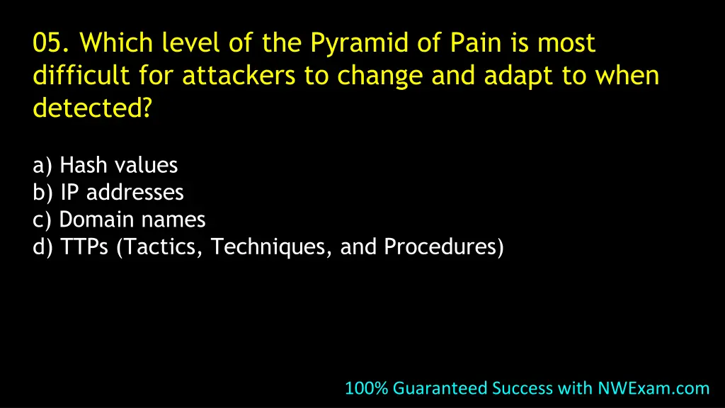 05 which level of the pyramid of pain is most