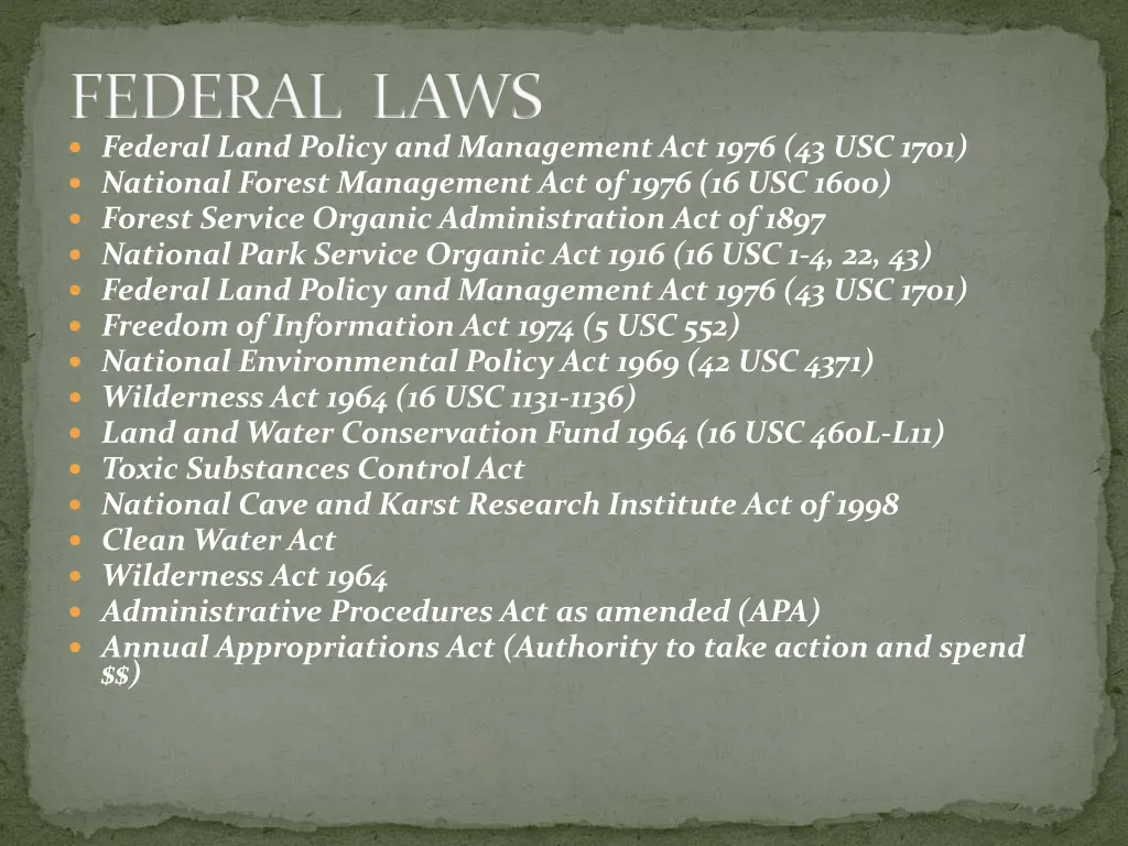 federal laws