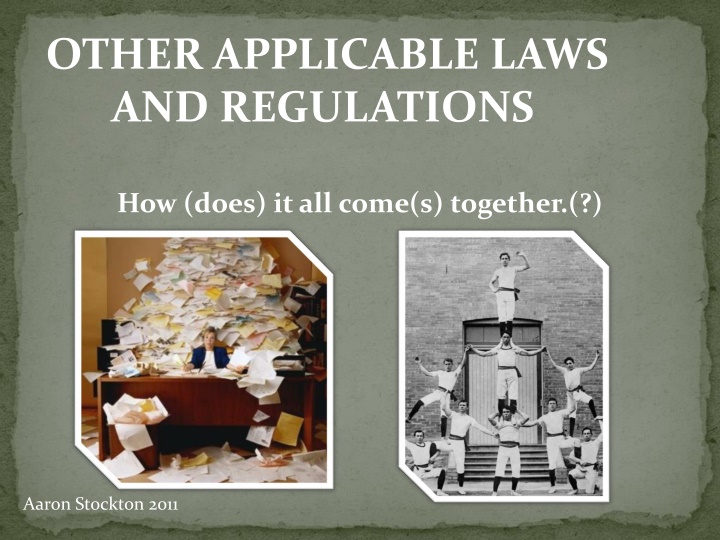 other applicable laws and regulations