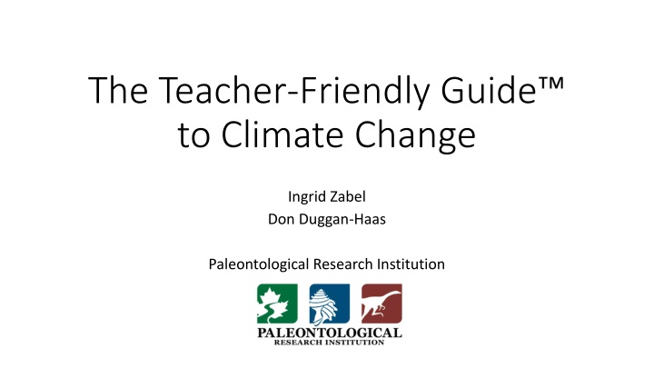 the teacher friendly guide to climate change