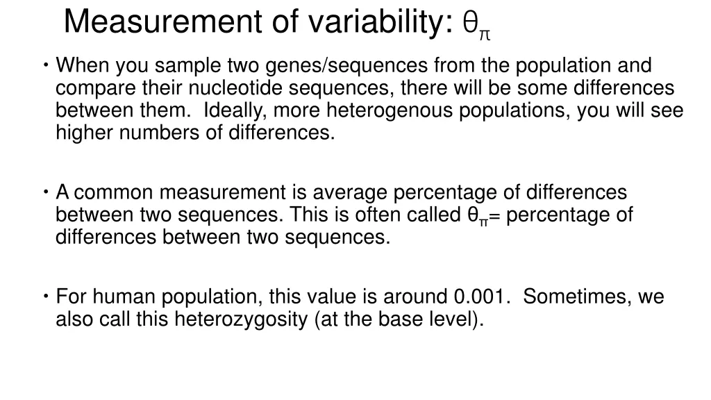 measurement of variability when you sample