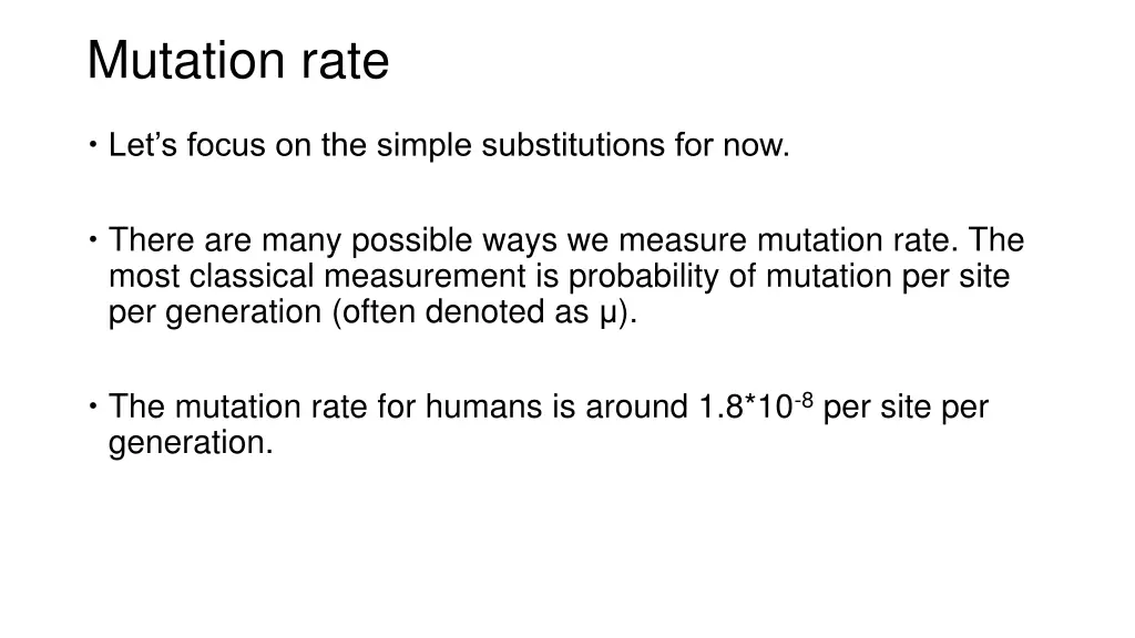 mutation rate