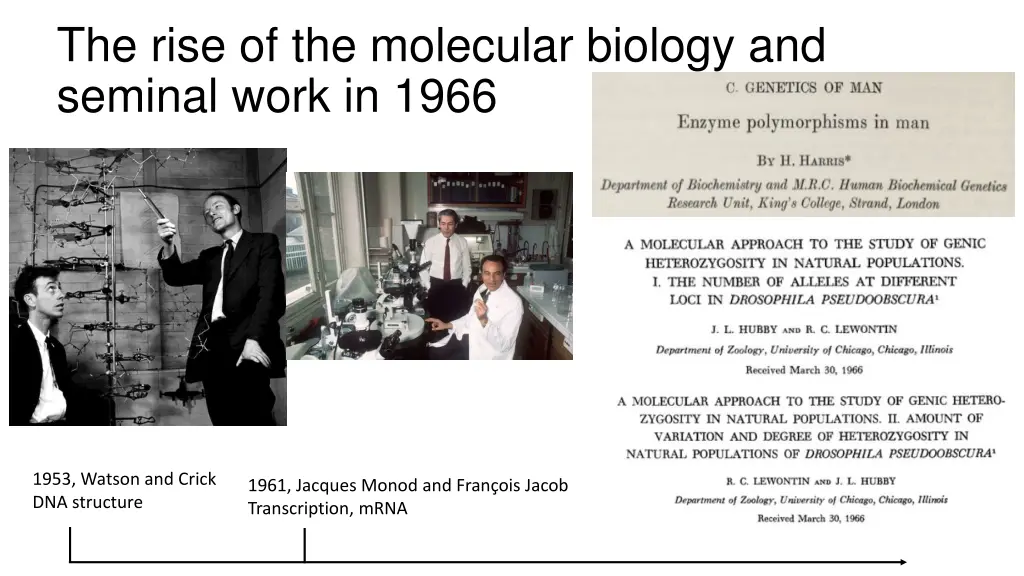 the rise of the molecular biology and seminal