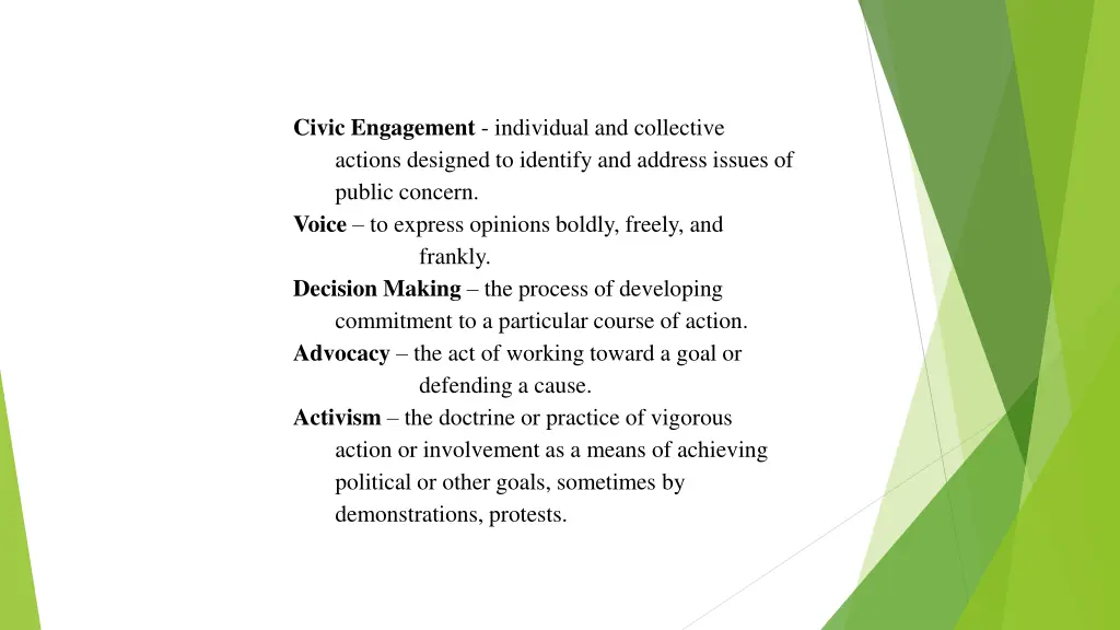 civic engagement individual and collective