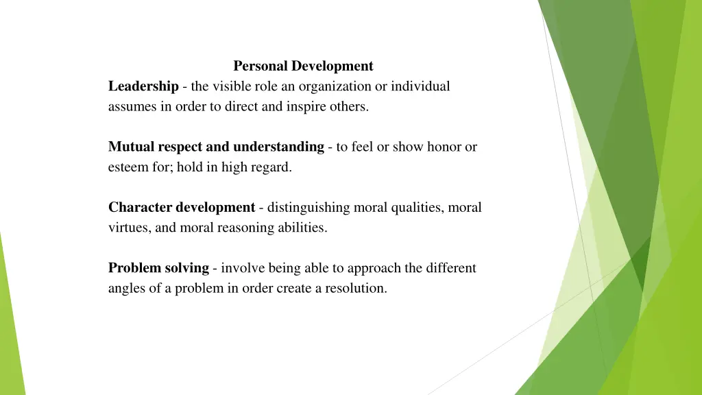 personal development