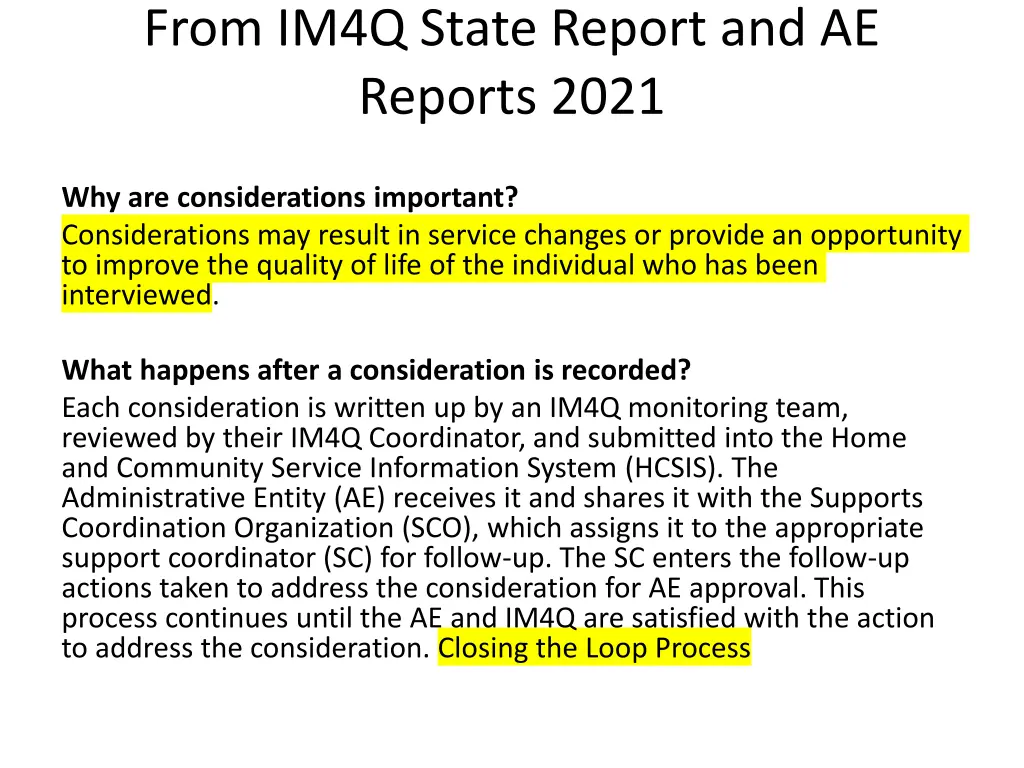 from im4q state report and ae reports 2021 1