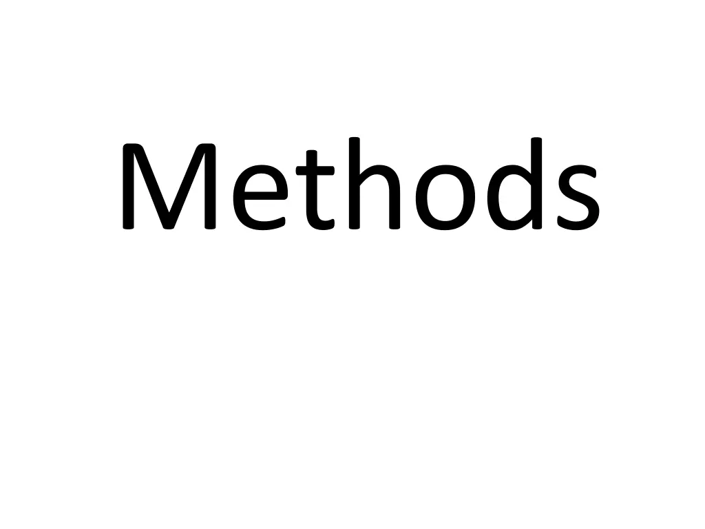 methods