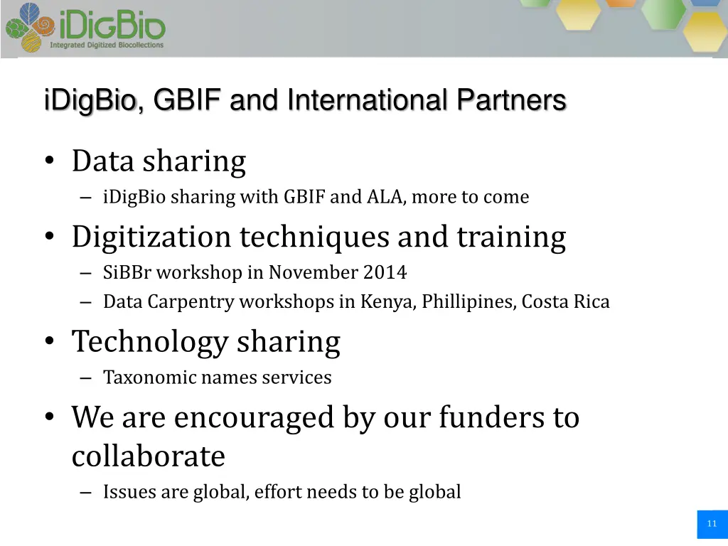 idigbio gbif and international partners