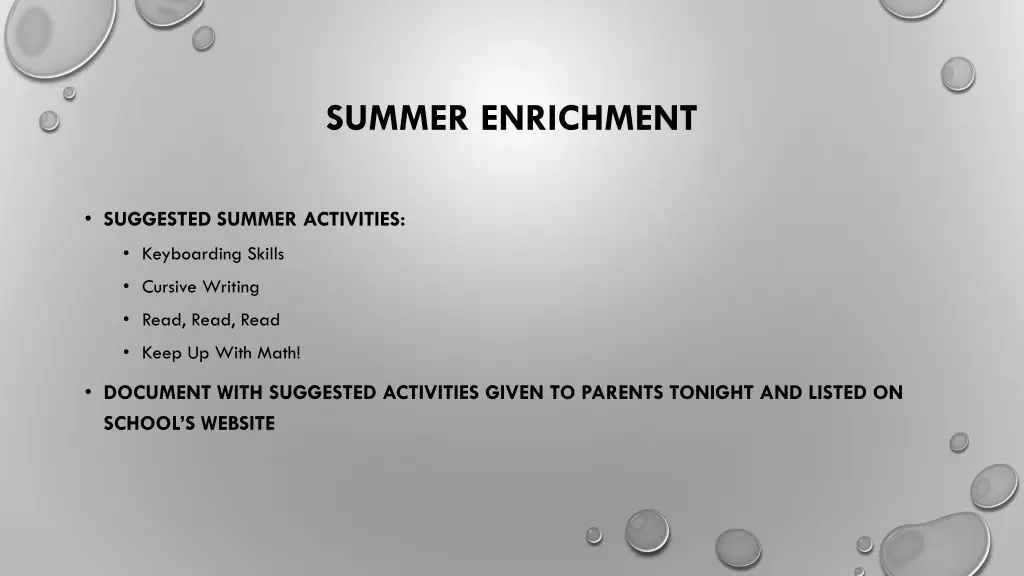 summer enrichment