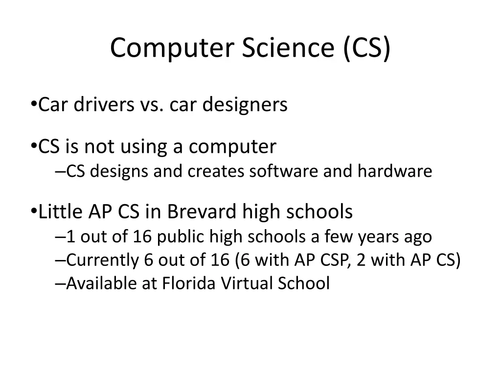 computer science cs 1