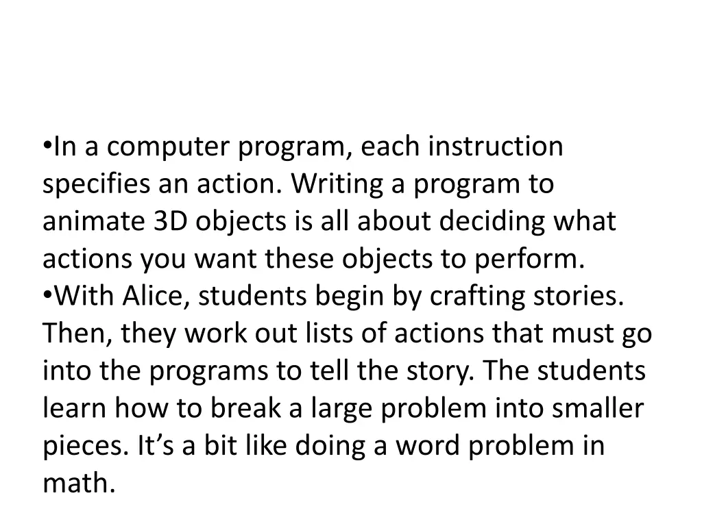 in a computer program each instruction specifies