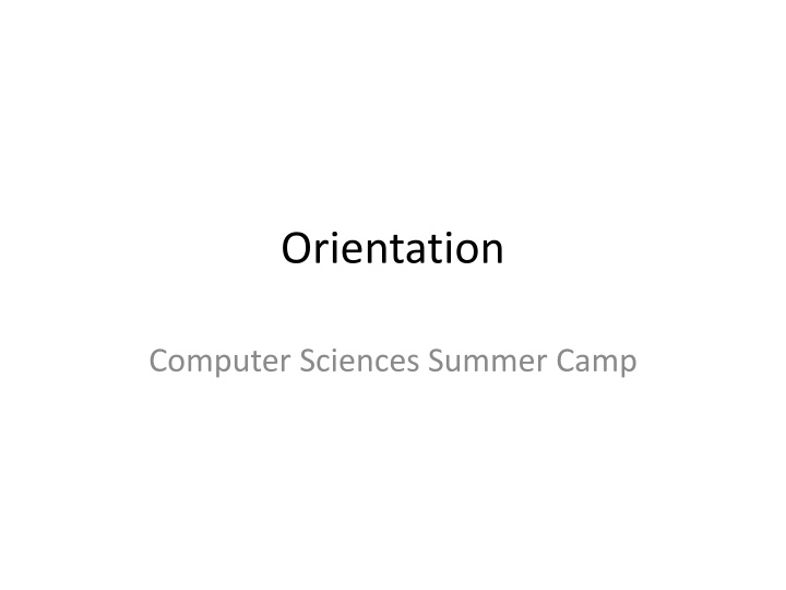 orientation