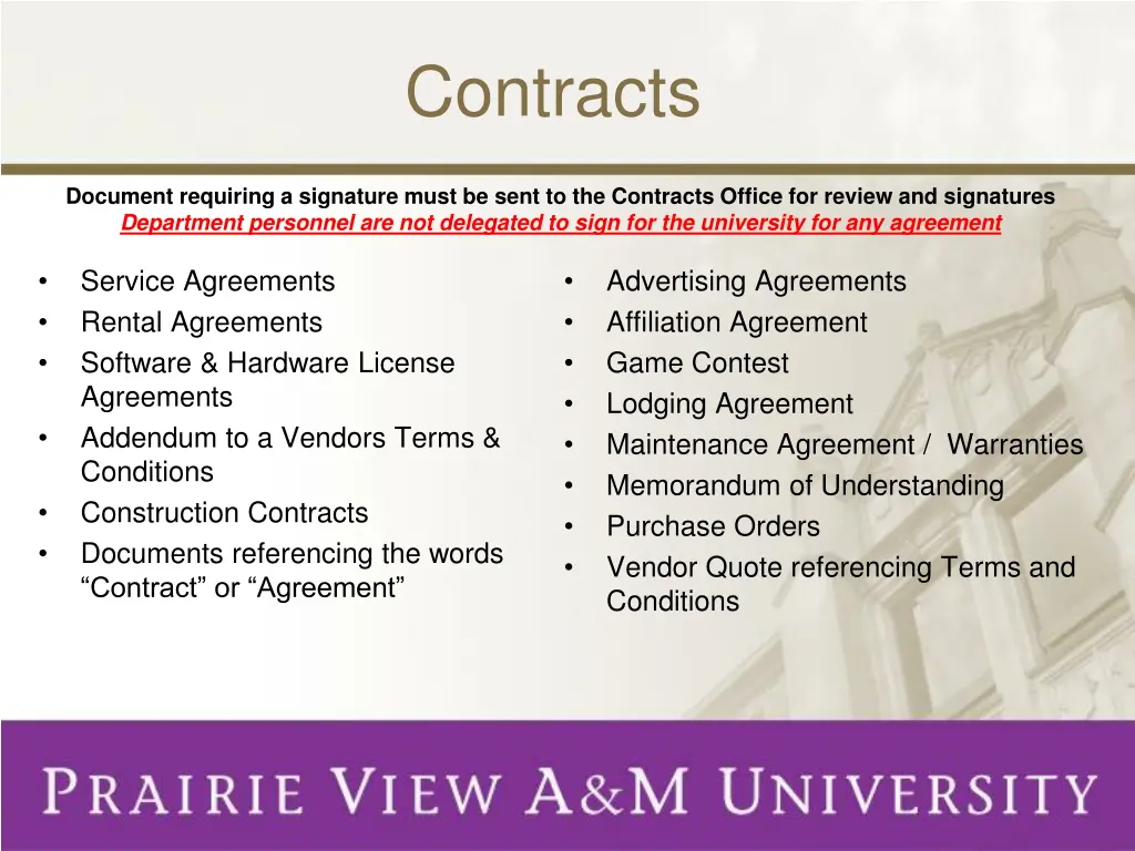 contracts