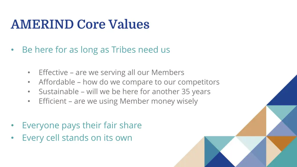 amerind core values