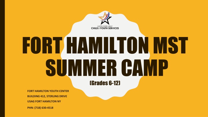 fort hamilton mst summer camp grades 6 12