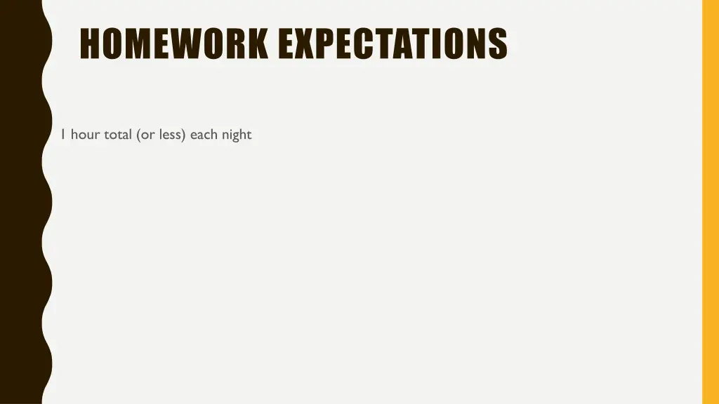 homework expectations