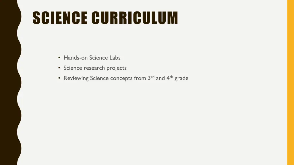 science curriculum