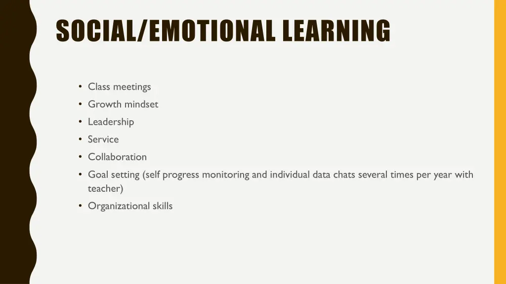 social emotional learning