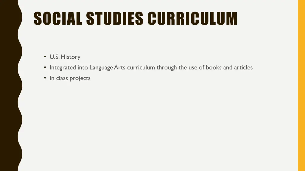 social studies curriculum