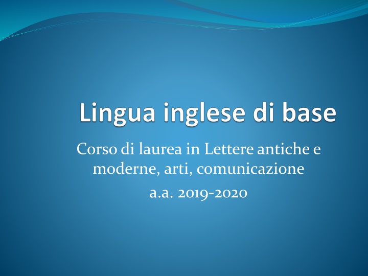 corso di laurea in lettere antiche e moderne arti